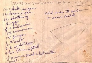 Original Molasses Cookie Recipe